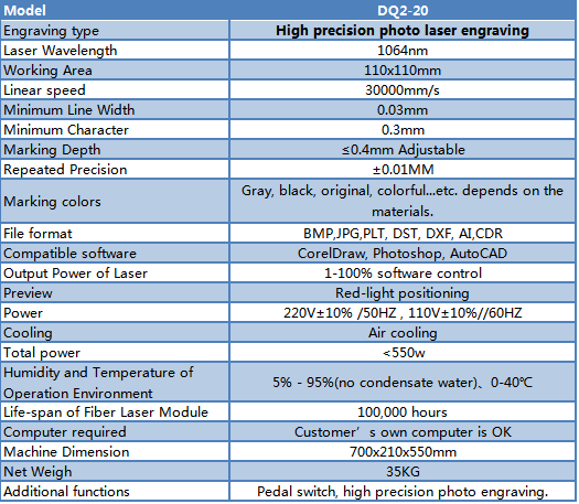 DQ2-20,mobile phone tattoo laser engraving machine