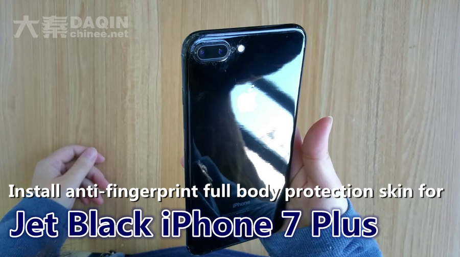 jet black iPhone 7 plus skin,full body protection clear film